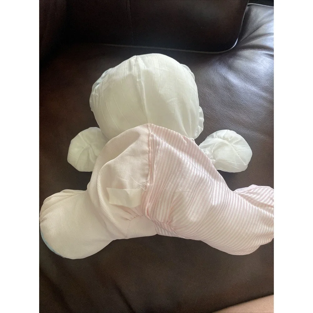 Fisher Price Puffalump Puppy Dog Nylon Plush 1356 1988 Pink Blue Bear Rattle 10